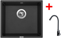 Sinks FRAME 457 Granblack + ELASTA černá matná 